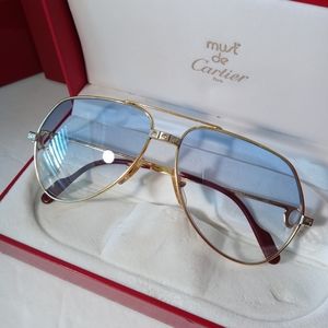 Mens Cartier Santos gold screws, 59mm lens, rare!!